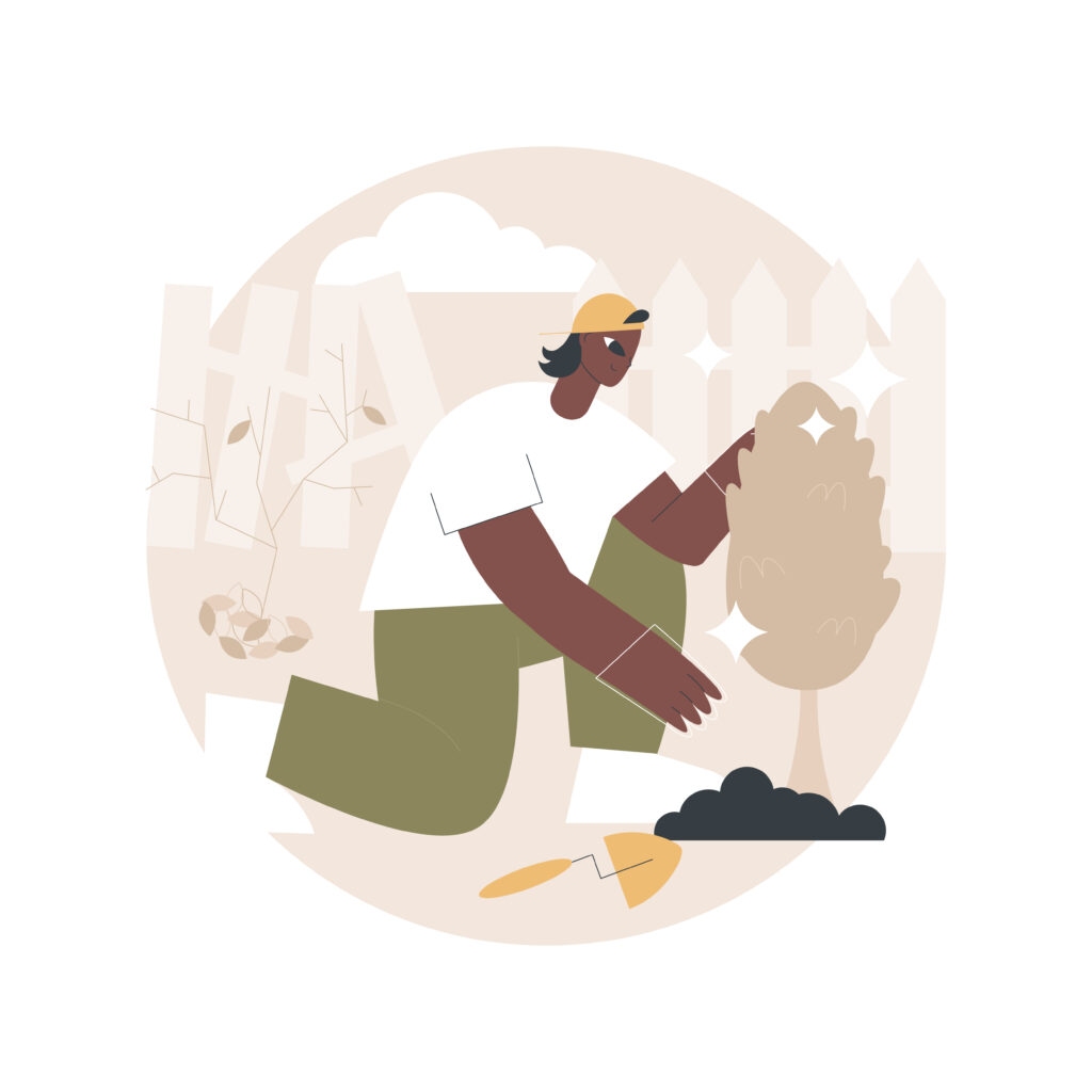 Mental Health Awareness Week blog image showing someone doing some gardening, taking time for their hobbies.